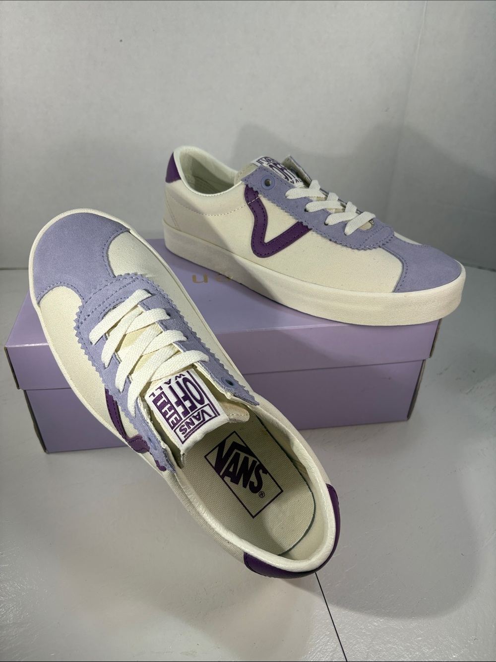 NWT Vans Sport Tri-Tone Purple Sneakers Women’s 7.5 - Picture 10 of 10
